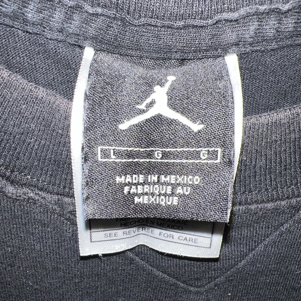 VTG Nike Air Jordan Represent T Shirt Mens Sz L Black‎ Center Jumpman Logo Tee